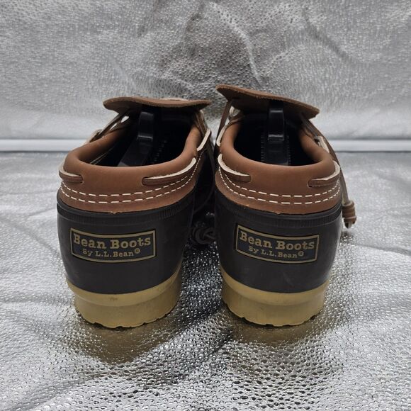 L.L. Bean Vintage Men's Low Duck Bean Boots Rubber Mocs Leather Size 12 USA - Picture 4 of 7